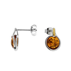 Boucles d'oreilles en argent et Ambre baltique
