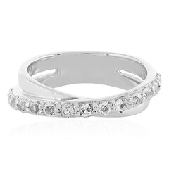 Bague en argent et Topaze blanche