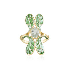 Bague en argent et Améthyste verte (Adela Silber)
