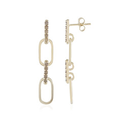 Boucles d'oreilles en or et Diamant champagne I2 (de Melo)