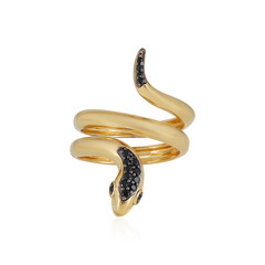 Bague en argent et Spinelle noir