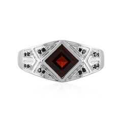 Bague pour homme en argent et Grenat d'Inde