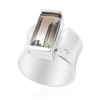 Bague en argent et Quartz multicolore