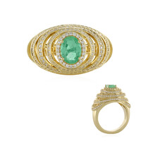 Bague en or et Emeraude de Colombie (de Melo)