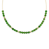 Collier en acier inoxydable et Diopside de Russie