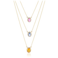 Collier en or et Saphir orange de Ban Ka Cha