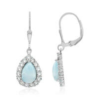 Boucles d'oreilles en argent et Larimar
