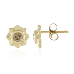 Boucles d'oreilles en or et Diamant champagne I2 (de Melo)