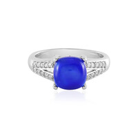 Bague en argent et Opale bleue d'Éthiopie