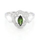 Bague en argent et Tourmaline cuprifère