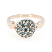 Bague en argent et Diamant fantaisie