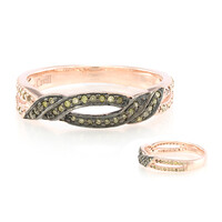 Bague en argent et Diamant fantaisie