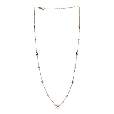 Collier en or et Rubis AAA du Mozambique (CIRARI)