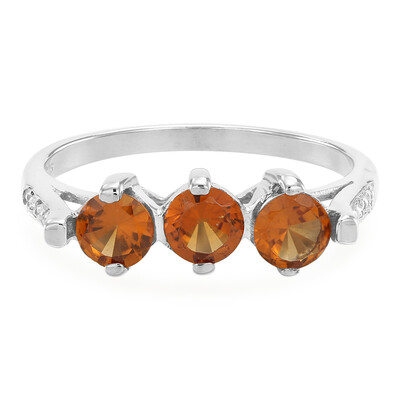 Bague en argent et Grenat Hessonite