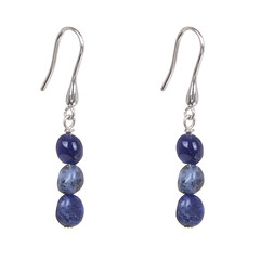 Boucles d'oreilles en argent et Sodalite