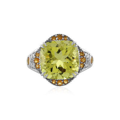 Bague en argent et Quartz citron