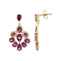 Boucles d'oreilles en argent et Grenat Rhodolite