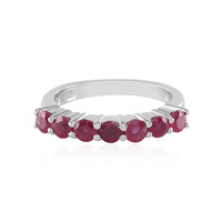 Bague en argent et Rubis de Madagascar