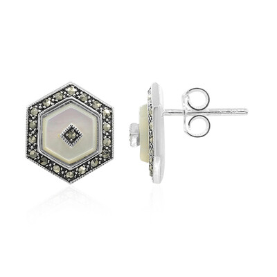 Boucles d'oreilles en argent et Nacre