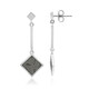 Boucles d'oreilles en argent et Météorite d'Alétaï