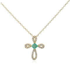 Collier en or et Emeraude de Zambie AAA (CIRARI)