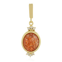 Pendentif en argent et Pierre du Soleil