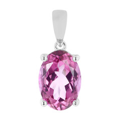 Pendentif en argent et Topaze rose