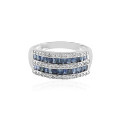 Bague en or et Saphir bleu