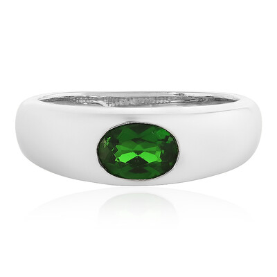 Bague en argent et Diopside de Russie