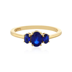 Bague en argent et Spinelle bleu roi