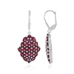 Boucles d'oreilles en argent et Grenat Rhodolite