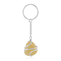Porte-clé en laiton et Agate jaune