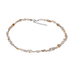 Collier en argent et Quartz rutile (Cheveux de Vénus)
