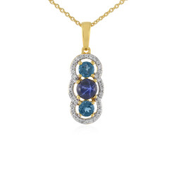 Collier en argent et Saphir étoilé bleu