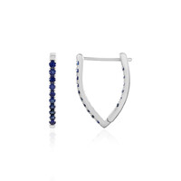 Boucles d'oreilles en or et Saphir bleu