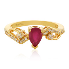 Bague en argent et Rubis de Madagascar