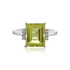 Bague en argent et Quartz citron