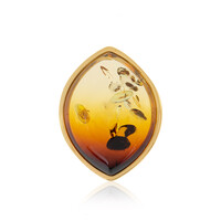 Pendentif en argent et Ambre baltique