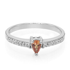 Bague en argent et Saphir Padparadscha