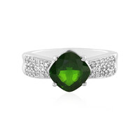 Bague en argent et Diopside de Russie