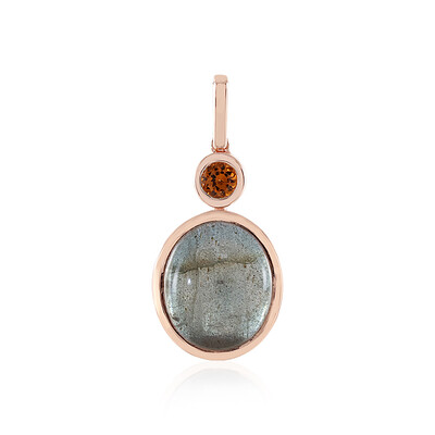 Pendentif en argent et Labradorite cuivrée de Maniry (KM by Juwelo)