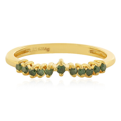 Bague en argent et Diamant vert I3