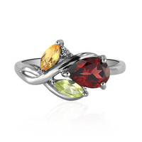 Bague en argent et Grenat du Mozambique
