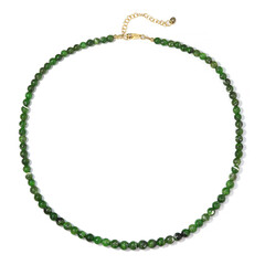 Collier en argent et Diopside de Russie