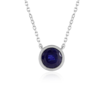 Collier en or et Saphir bleu de Madagascar