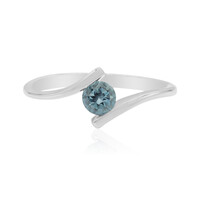 Bague en argent et Topaze bleu de Londres