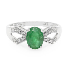 Bague en argent et Emeraude de Bahia