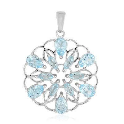 Pendentif en argent et Topaze bleu ciel