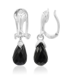 Boucles d'oreilles en argent et Agate noire