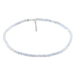 Collier en argent et Calcédoine bleue